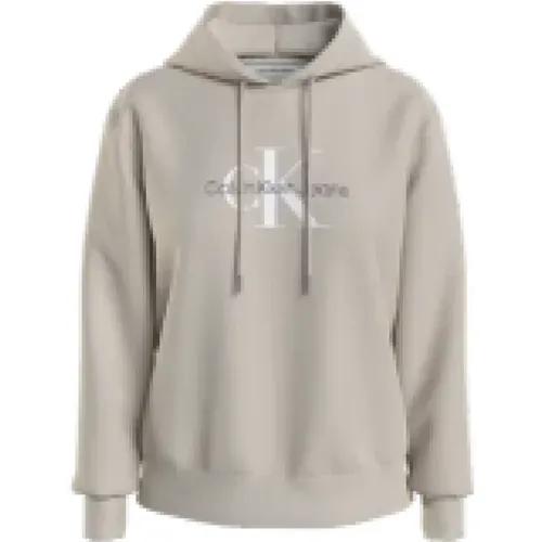 Archival Monologo Hoodie Weißes Logo , Herren, Größe: S - Calvin Klein - Modalova