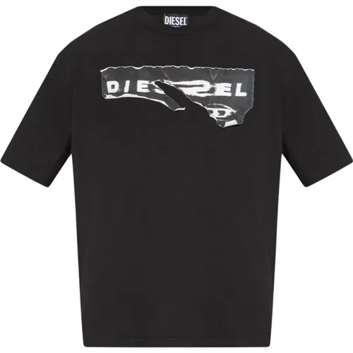 Cotton Logo T-Shirt , male, Sizes: 2XL, L, XL, M, S - Diesel - Modalova