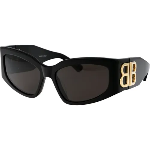 Stylische Sonnenbrille BB0321S,Sonnenbrille 57 Schwarzes Eckiges Gestell - Balenciaga - Modalova