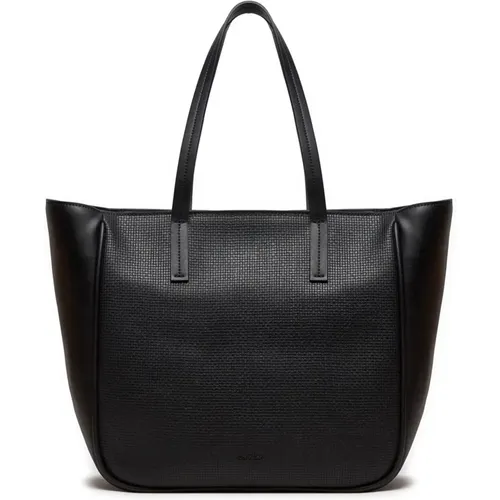 Schwarze Kunstleder Handtasche - Calvin Klein - Modalova