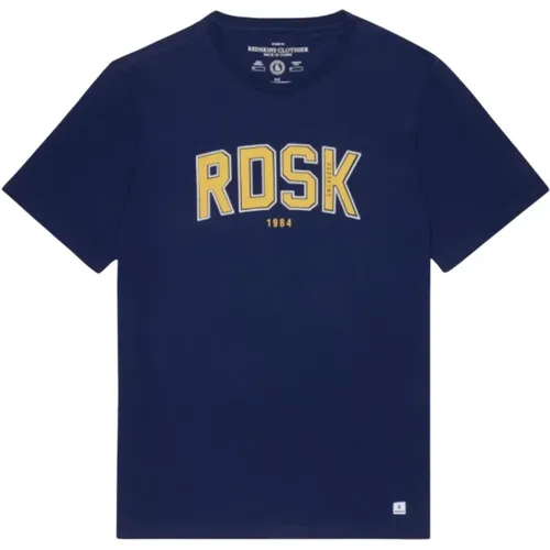 Bedrucktes Logo-T-Shirt - Blau , Herren, Größe: S - Redskins - Modalova