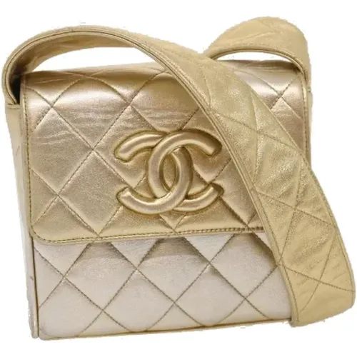 Gebrauchte Goldene Leinwand Chanel Umhängetasche - Chanel Vintage - Modalova
