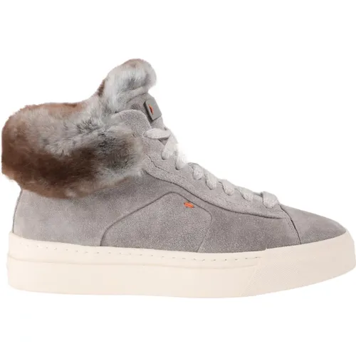 Hohe Top Wildleder Sneakers Santoni - Santoni - Modalova