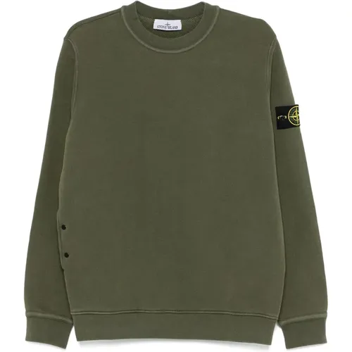 Baumwoll-Sweatshirt für Männer , Herren, Größe: M - Stone Island - Modalova