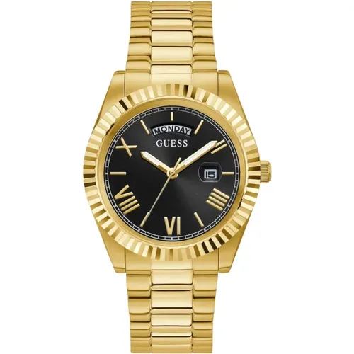 Connoisseur Gold Edelstahl Uhr , Herren, Größe: ONE Size - Guess - Modalova