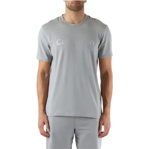 Baumwoll-T-Shirt mit kurzen Ärmeln - Calvin Klein - Modalova