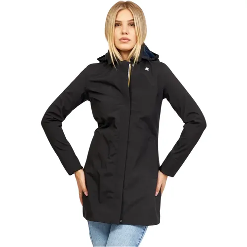 Trench Coat with Removable Hood , female, Sizes: XS - K-way - Modalova