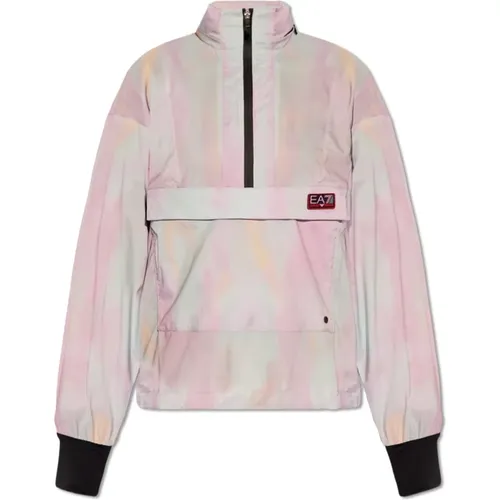 Tie-dye track jacket , Damen, Größe: M - Emporio Armani EA7 - Modalova