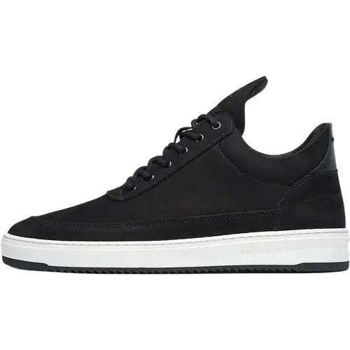 Low Top Base Schwarz , Herren, Größe: 44 EU - Filling Pieces - Modalova