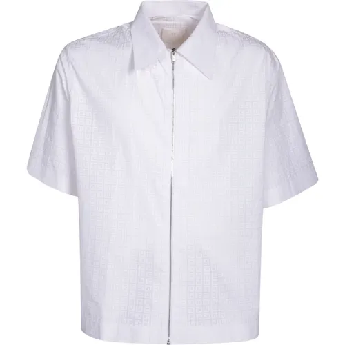 Weißes T-Shirt mit Frontreißverschluss - Givenchy - Modalova