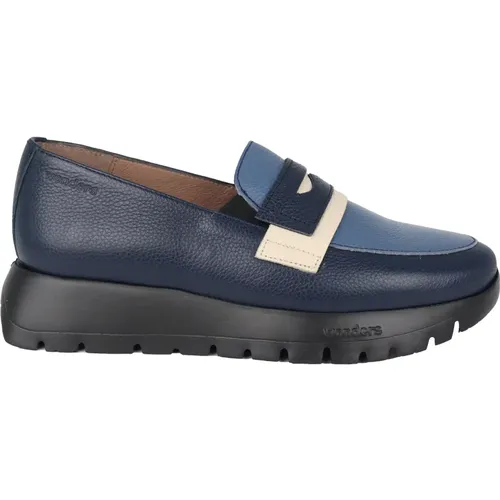 Blaue Damen Loafers , Damen, Größe: 35 EU - Wonders - Modalova