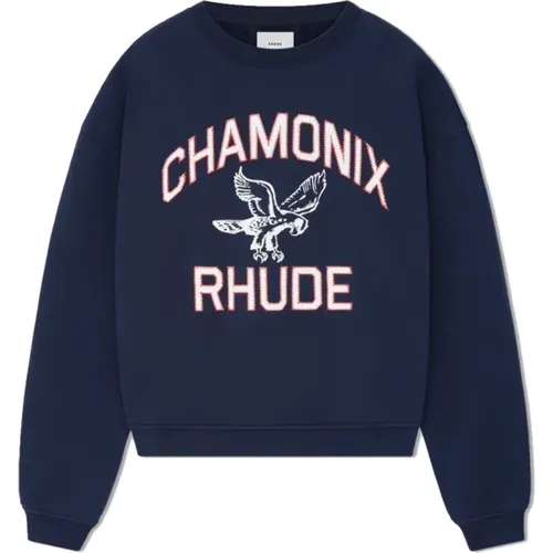 Blaue Strickpullover Chamonix Girocollo - Rhude - Modalova