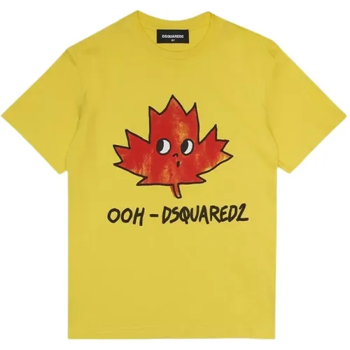 Bedrucktes T-Shirt, Sommerlicher Stil für Kinder - Dsquared2 - Modalova