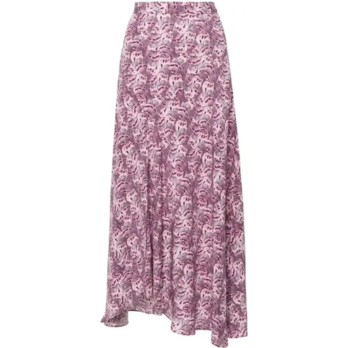 Abstract-print Silk Skirt , female, Sizes: S - Isabel marant - Modalova