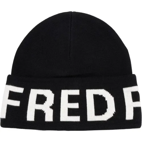 Plain Logo Beanie , male, Sizes: ONE SIZE - Fred Perry - Modalova