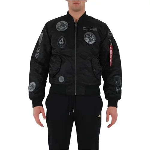 Patch Ma-1 Bomber Jacket , male, Sizes: L, S, 2XL - alpha industries - Modalova