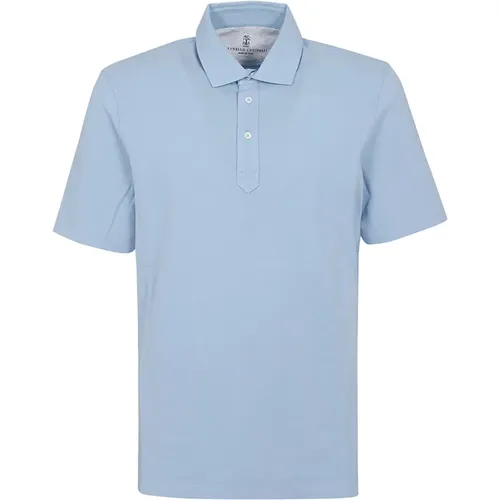 Klassisches Polo T-Shirt , Herren, Größe: 2XL - BRUNELLO CUCINELLI - Modalova