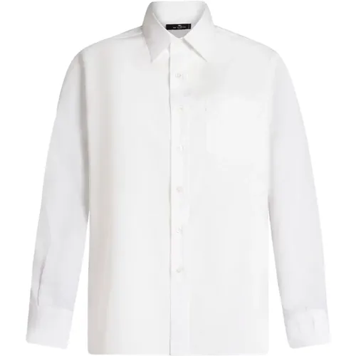 Cotton Poplin Shirt with Silk Back , female, Sizes: M, S, XS - ETRO - Modalova