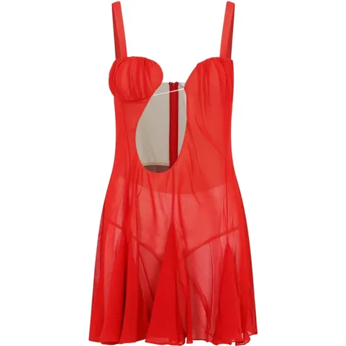 Rotes Asymmetrisches Mini Kleid - Nensi Dojaka - Modalova