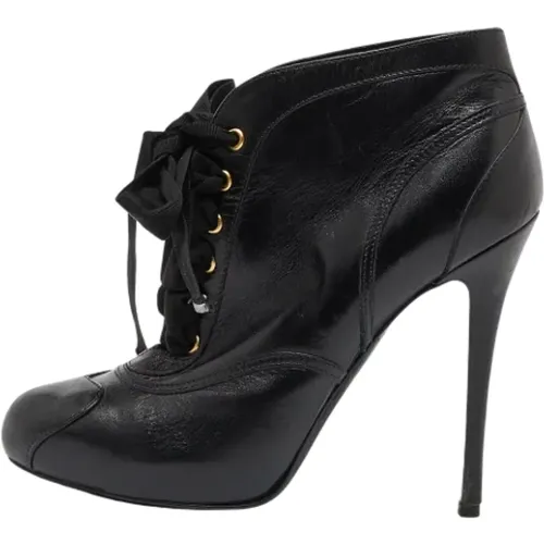 Pre-owned Leder boots , Damen, Größe: 38 1/2 EU - Alexander McQueen Pre-owned - Modalova