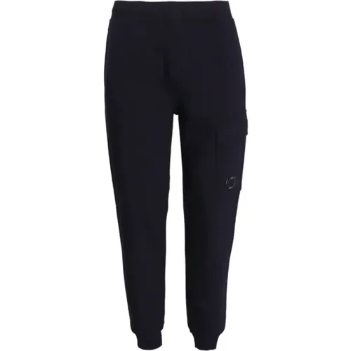 Blaue Fleece Baumwoll-Cargohose , Herren, Größe: XL - C.P. Company - Modalova