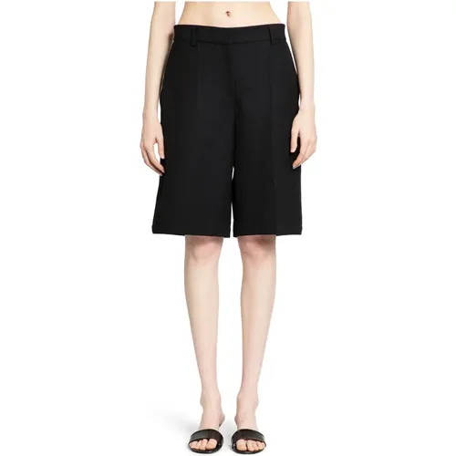 Schwarze Woll-Twill-Maßgeschneiderte Shorts , Damen, Größe: W32 - TotêMe - Modalova