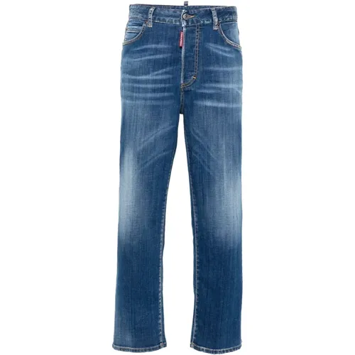 Blaue Slim Fit Jeans,Schmal Geschnittene Indigo Blaue Jeans - Dsquared2 - Modalova