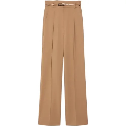 Hoch taillierte Woll-Palazzo-Hose , Damen, Größe: S - Max Mara Studio - Modalova