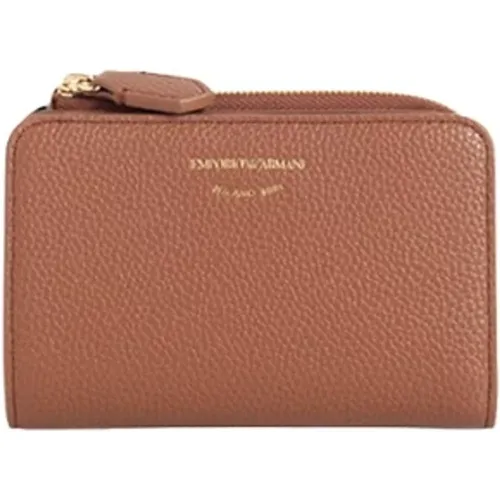 Small Deer Print Wallet with Coin Pocket , female, Sizes: ONE SIZE - Emporio Armani - Modalova