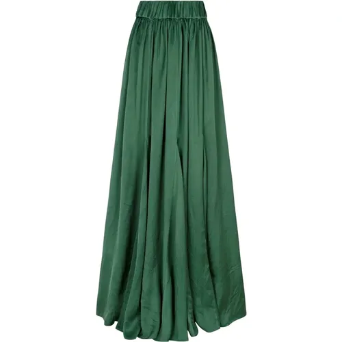 Oona, emerald cupro skirt , female, Sizes: L, M, S, XS - Cortana - Modalova