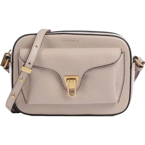 Leather Crossbody Bag with Iconic Closure , female, Sizes: ONE SIZE - Coccinelle - Modalova