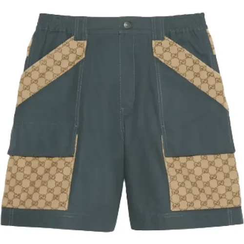 Canvas Bermuda Shorts , male, Sizes: S - Gucci - Modalova