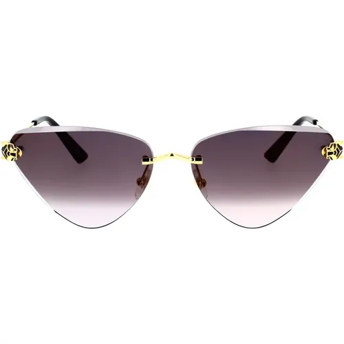 Innovative Panthère Sunglasses with Geometric Faceting , female, Sizes: 62 MM - Cartier - Modalova