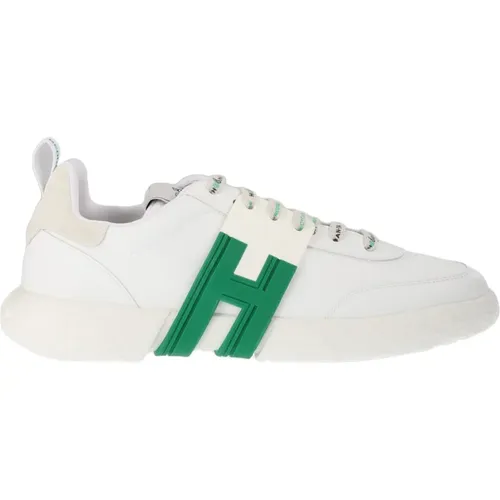Grüne Sneakers - Regular Fit - Geeignet für Alle Temperaturen - 100% Leder - Hogan - Modalova