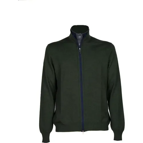 Forest Full Zip Sweater , male, Sizes: 2XL, 3XL - Gran Sasso - Modalova