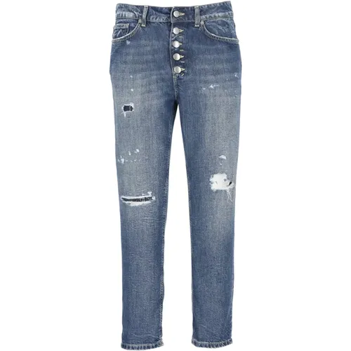 Jeans with Ripped Details , female, Sizes: W31, W27, W25, W28, W24, W30, W29, W26 - Dondup - Modalova