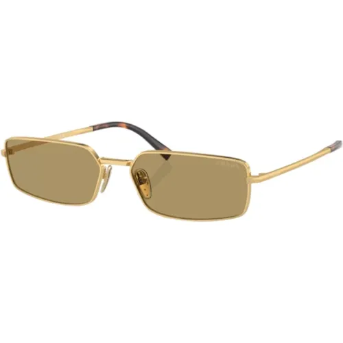 Elegante Rechteckige Sonnenbrille Grün Olive - Prada - Modalova