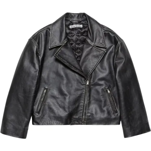 Leather Jacket Fn-Wn-Leat000343 , female, Sizes: S - Acne Studios - Modalova
