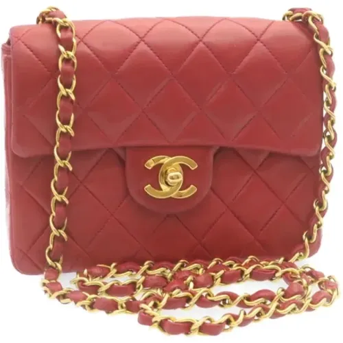 Leather Chanel Flap Bag , female, Sizes: ONE SIZE - Chanel Vintage - Modalova