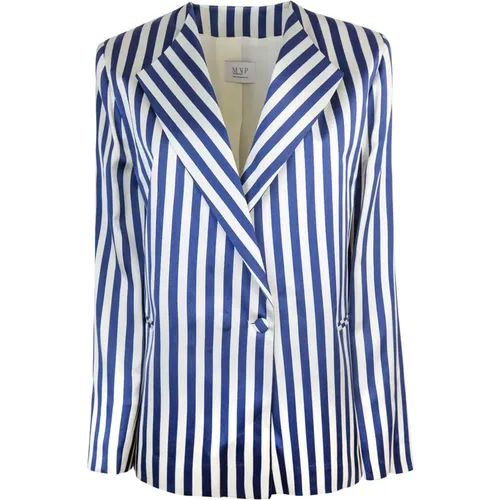 Striped Jacket Regular Fit Button Closure , female, Sizes: XS, S - MVP wardrobe - Modalova