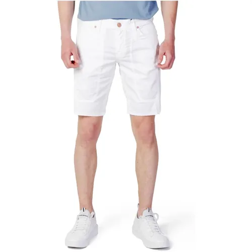 Weiße Baumwoll-Zip-Shorts Frühling/Sommer , Herren, Größe: W35 - Jeckerson - Modalova