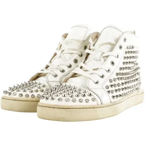 Pre-owned Leather sneakers , female, Sizes: 11 UK - Christian Louboutin Pre-owned - Modalova