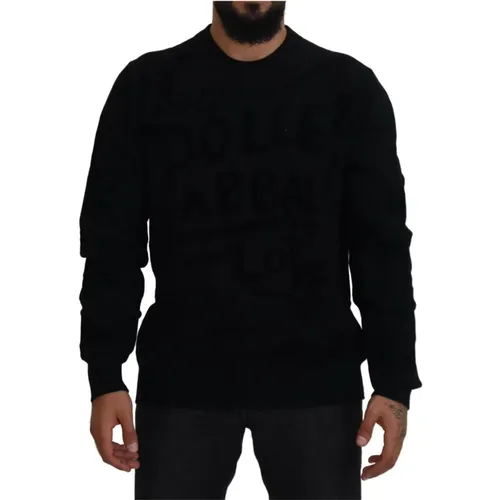 Schwarzer Logo Pullover - Dolce & Gabbana - Modalova