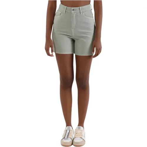 Denim Bermuda Shorts mit Reißverschluss , Damen, Größe: W26 - Hinnominate - Modalova