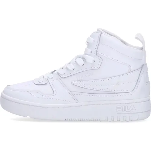 Weiße High-Top-Sneaker Leder Gummi , Damen, Größe: 36 EU - Fila - Modalova