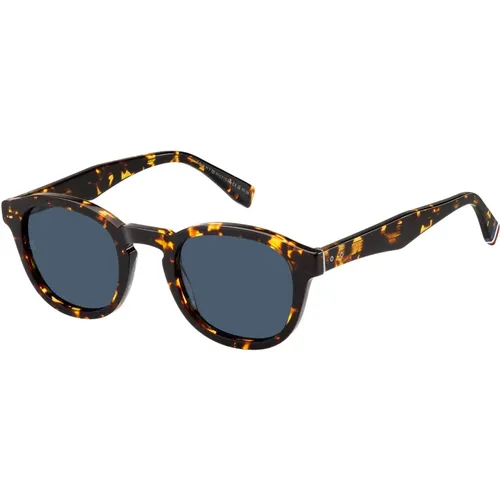 Havana/Blue Sunglasses TH 2031/S , male, Sizes: 49 MM - Tommy Hilfiger - Modalova