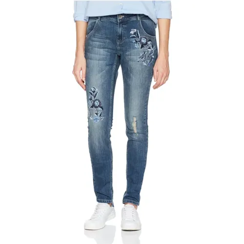 Boyfriend Jeans Blau Denim , Damen, Größe: M - Taifun - Modalova