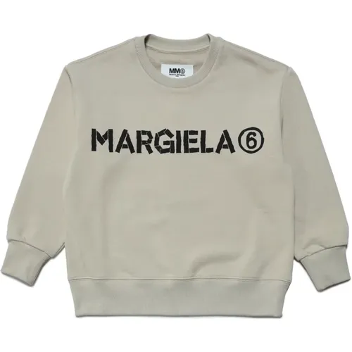 Baumwoll-Crew-Neck-Sweatshirt mit Logo - MM6 Maison Margiela - Modalova