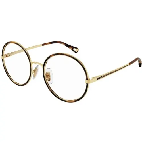 Gold Transparent Sunglasses , unisex, Sizes: 49 MM - Chloé - Modalova