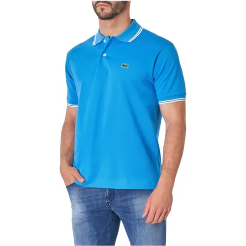 Gestreiftes Kragen Polo Shirt , Herren, Größe: XL - Lacoste - Modalova